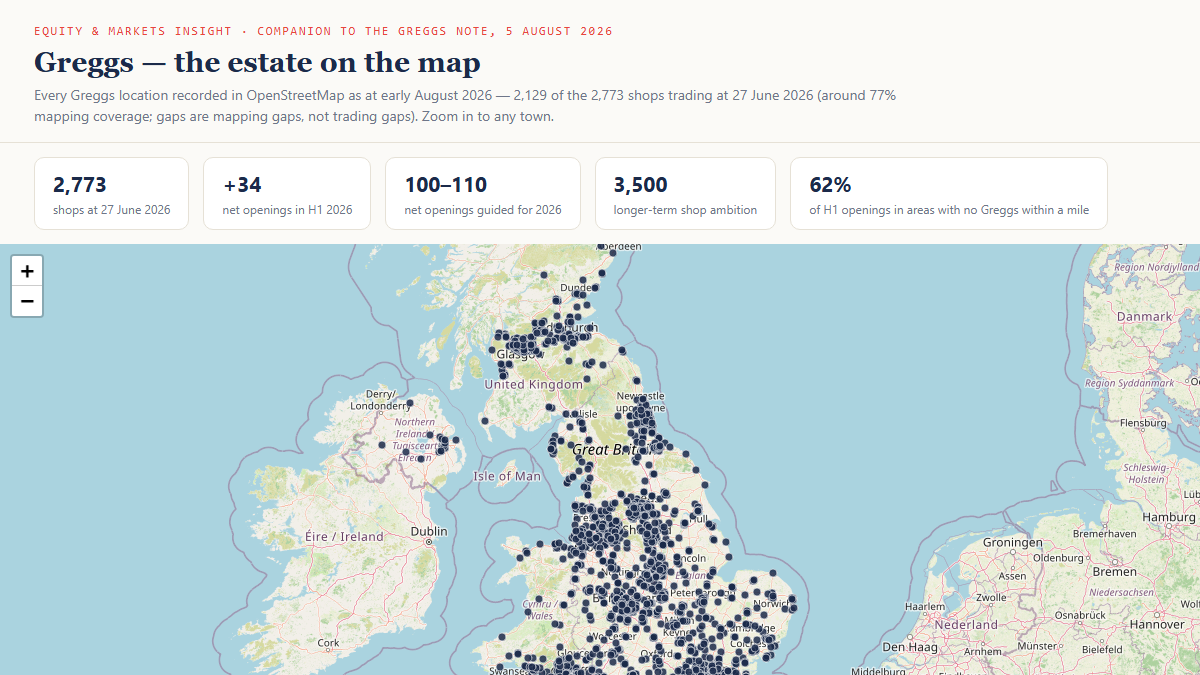 Greggs: the estate on the map