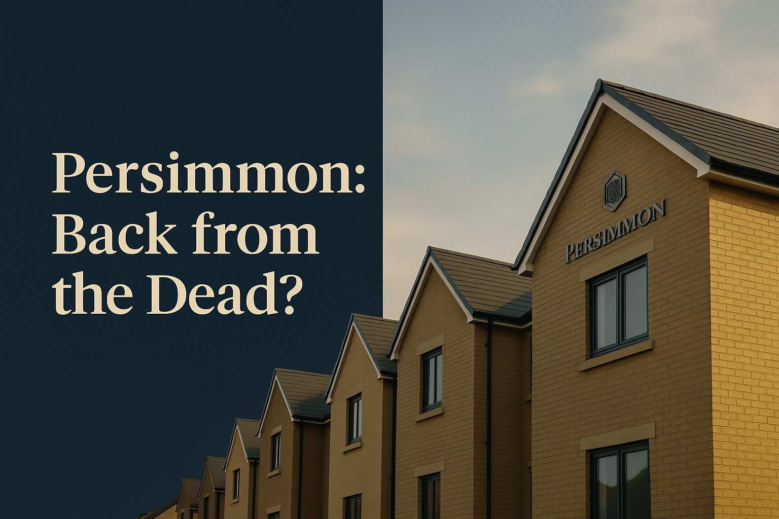 Persimmon Homes development site — rows of new-build houses under construction